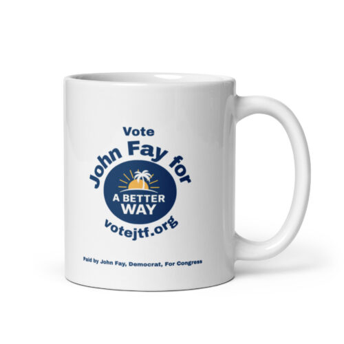 White glossy mug